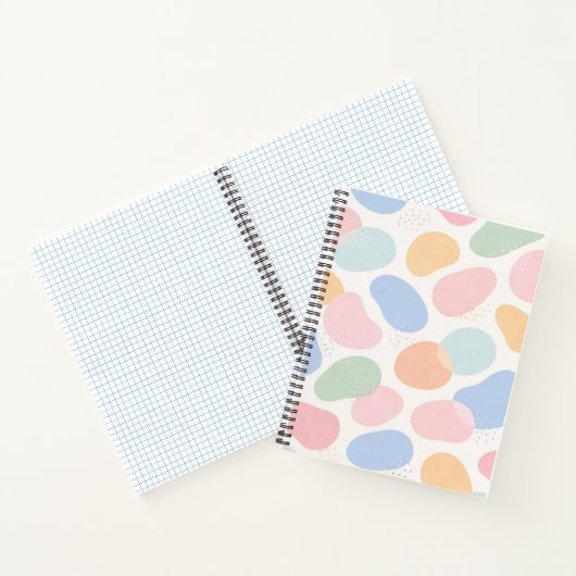 Pastel Abstract Shapes Spiral Notebook ノートブック (内部)