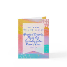 Pastel Abstract Wonderful Counselor Christmas Card