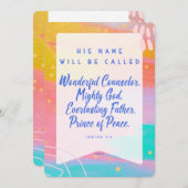 Pastel Abstract Wonderful Counselor Christmas Card シーズンカード (正面/裏面)