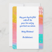 Pastel Abstract Wonderful Counselor Christmas Card シーズンカード (裏面)