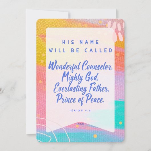 Pastel Abstract Wonderful Counselor Christmas Card シーズンカード (正面)