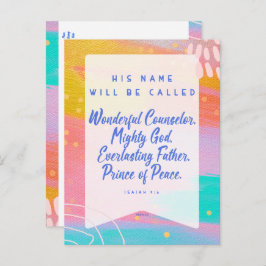 Pastel Abstract Wonderful Counselor Christmas Card ポストカード