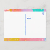 Pastel Abstract Wonderful Counselor Christmas Card ポストカード (裏面)