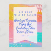 Pastel Abstract Wonderful Counselor Christmas Card ポストカード (正面)