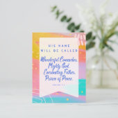 Pastel Abstract Wonderful Counselor Christmas Card ポストカード (スタンド正面)