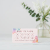 Pastel Alcohol Ink Modern Loyalty Card ロイヤリティカード (スタンド正面)