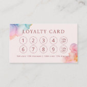 Pastel Alcohol Ink Modern Loyalty Card ロイヤリティカード (正面)