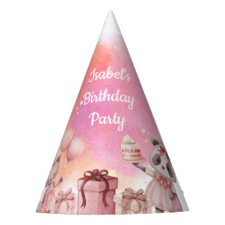 Pastel Animal Birthday Party Hat パーティーハット