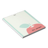 Pastel Apple Brush Frame Teacher Notepad ノートパッド (アングル)