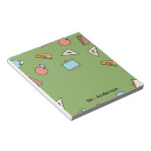Pastel Apple Maths Teacher Notepad ノートパッド (アングル)