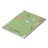 Pastel Apple Maths Teacher Notepad ノートパッド (回転)