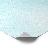 Pastel Aqua Blue Horizon Abstract Watercolor Art ポスター (角)