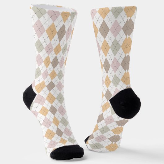 Pastel Argyle Pattern ソックス (傾斜あり)