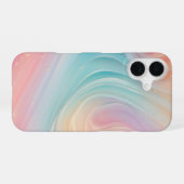 Pastel Aurora Swirl Phone Case iPhone 16ケース (裏面横)