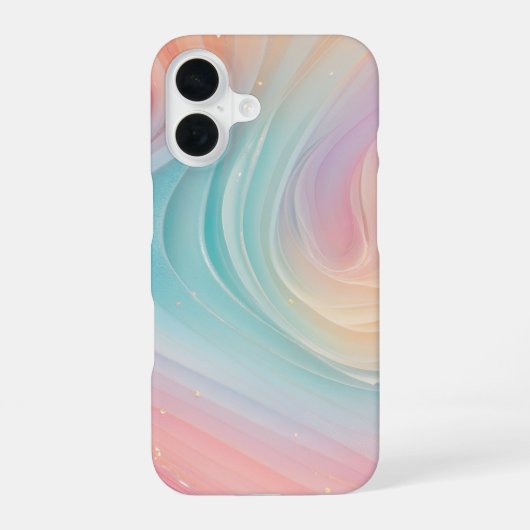 Pastel Aurora Swirl Phone Case iPhone 16ケース (裏面)