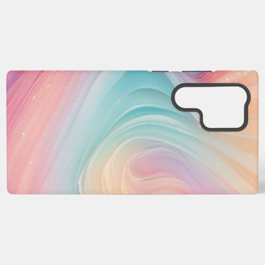 Pastel Aurora Swirl Phone Case Samsung Galaxyケース (裏面横)