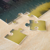 Pastel Autumn Country Road Watercolor ジグソーパズル (側面)