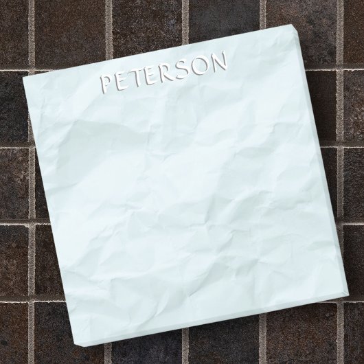 Pastel baby blue crumpled ripped paper custom name ポストイット