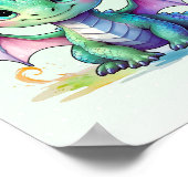 Pastel Baby Dragon Print ポスター (角)