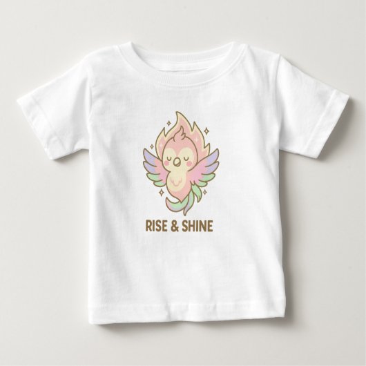 Pastel Baby Phoenix – Rise & Shine ベビーTシャツ (正面)