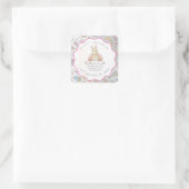  Pastel Baby Stickers: Adorable Icons, Editable スクエアシール (バッグ)