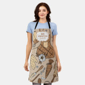 Pastel Bakery Branding エプロン (着用した状態)