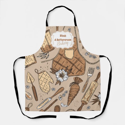 Pastel Bakery Branding エプロン (正面)