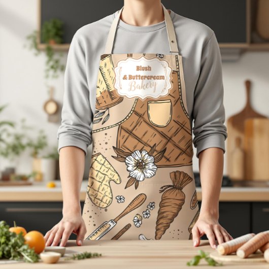 Pastel Bakery Branding エプロン