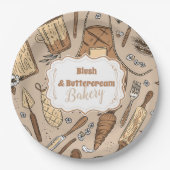 Pastel Bakery Branding ペーパープレート (正面)