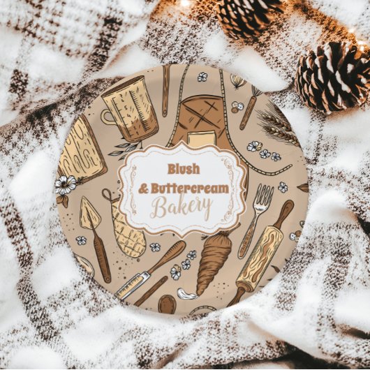 Pastel Bakery Branding ペーパープレート