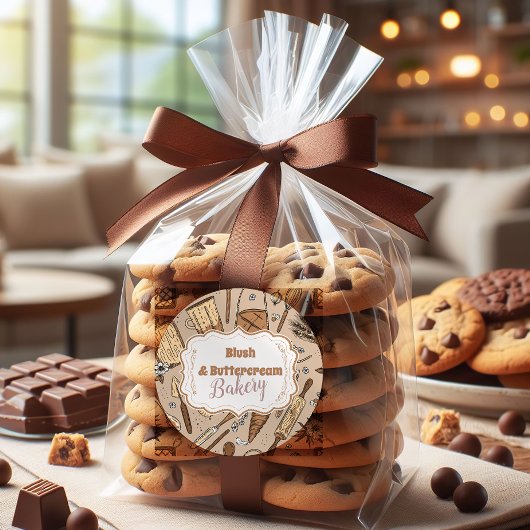 Pastel Bakery Branding ラウンドシール