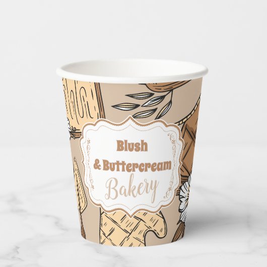 Pastel Bakery Branding 紙コップ (正面)