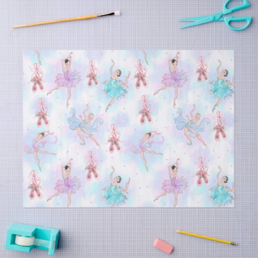 Pastel Ballet Dancers  薄葉紙 (クラフト)
