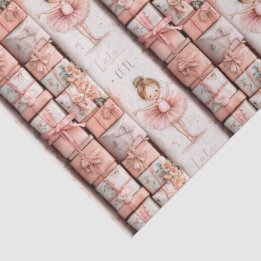 Pastel Ballet Theme with Ribbons and Tutus 薄葉紙 (詳細)