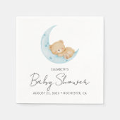 Pastel Balloon Baby Shower スタンダードカクテルナプキン (正面)