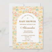 Pastel Beach Animals  Baby Shower 招待状 (正面)