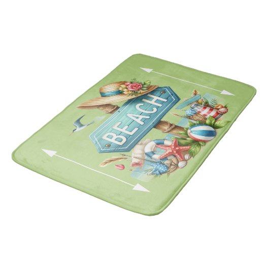 Pastel Beach Shells バスマット (アングル)