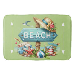 Pastel Beach Shells バスマット