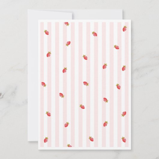 Pastel Berry First Birthday Invitation 招待状 (裏面)