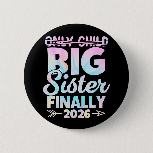 Pastel Big Sister 2026 Unique Pregnancy Reveal 缶バッジ (正面)