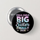 Pastel Big Sister 2026 Unique Pregnancy Reveal 缶バッジ (正面&裏面)