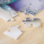 Pastel Bird, Peony and Easter Eggs ジグソーパズル (側面)