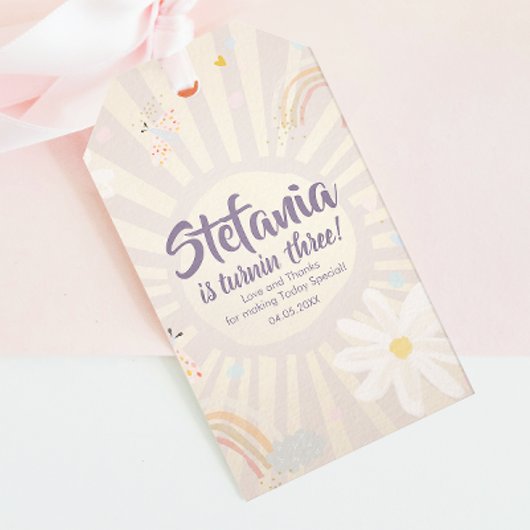 Pastel Birthday Girl Pink Thank You  ギフトタグ