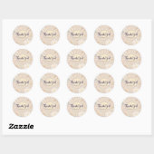 Pastel Birthday Girl Pink Thank You Round Sticker ラウンドシール (シート)