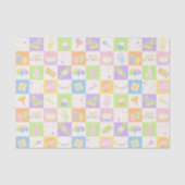 Pastel Birthday Icons Pattern Tissue Paper 薄葉紙 (正面)