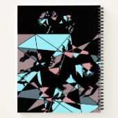 Pastel Black Blue Pink Grey abstract ノートブック (裏面)