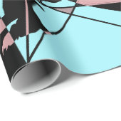 Pastel Black Blue Pink Grey abstract  ラッピングペーパー (ロールコーナー)
