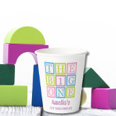Pastel Block Letter Big One First Birthday 紙コップ