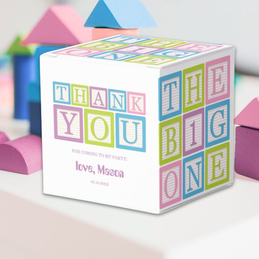 Pastel Blocks The Big One Thank You フェイバーボックス
