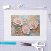 Pastel bloemen decoupage tissue papier 薄葉紙 (クラフト)